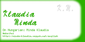 klaudia minda business card